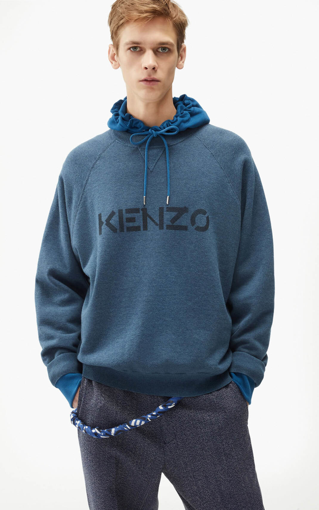 Pull Kenzo logo Homme Bleu | ISFD-47589